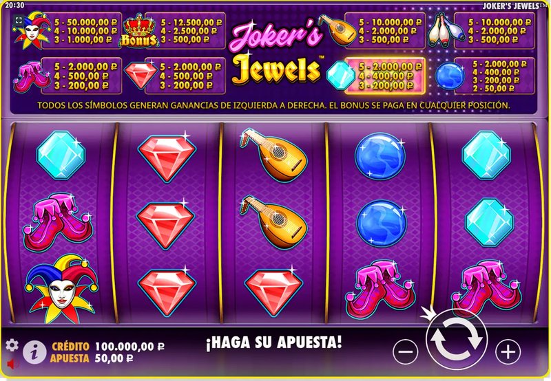 Juega a Joker Jewels en línea de manera gratuita y gana premios gigantescos en Argentina
