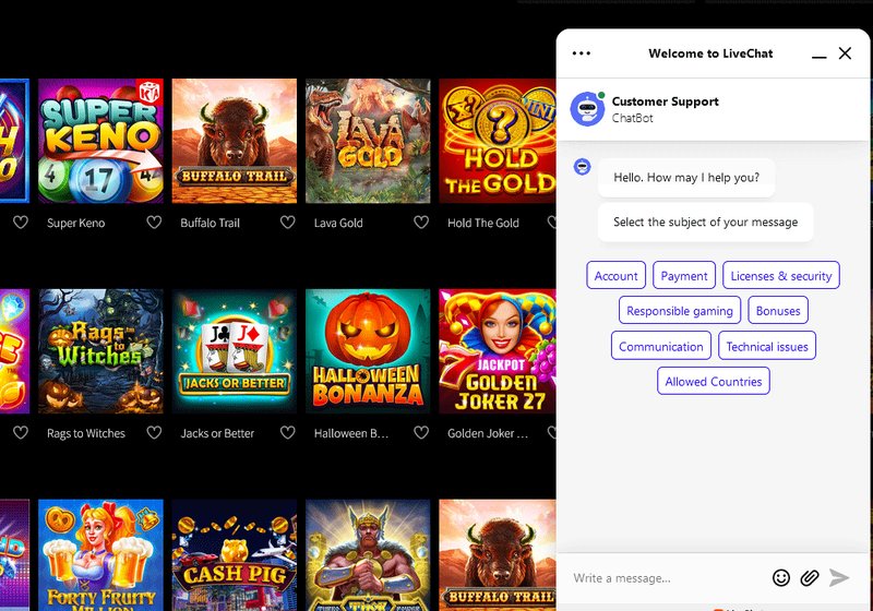 Les meilleurs jeux de casino en direct sur Mirax Casino à Canada